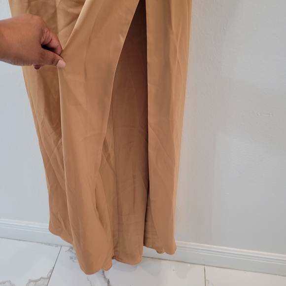 Free People Fame & Partners Gold Rosabel Maxi Dress Size 12 - Picture 9 of 16